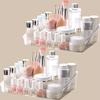 2-Pack Clear Acrylic Cosmetic Storage Trays, Makeup Organizers with Multi-Compartment Design for Vanity Or Desk view 1