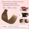 SEGO Single Clip In Hair Extensions Real Human Hair 6 Pcs Individual Clip Ins Remy Straight Soft Seamless Hairpieces for Women -16 Inch #04 Medium Brown view 4