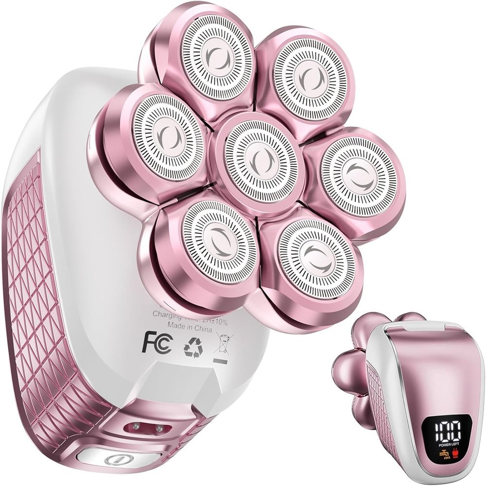 Wyklaus Electric Razors for Women Legs: 5-in-1 Rechargeable Body Shaver - Waterproof Wet Dry Hair Remover - Trimmer for Lady Face Underarms Public Men