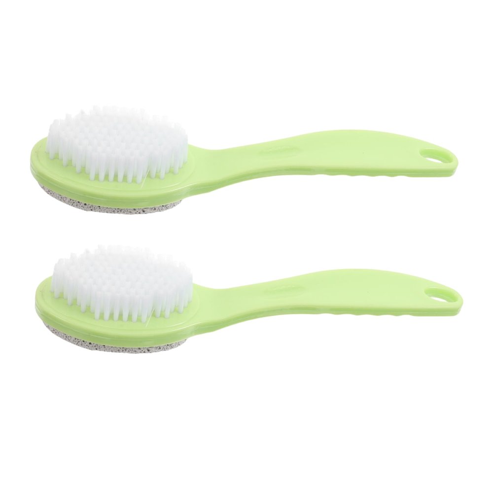 Beaupretty 2pcs Double-Sided Foot Pumice Stone with Ergonomic Handle Dead Skin Remover and Foot Exfoliator Brush for