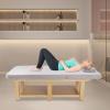 Stationary Massage Table Solid Wood Massage Table, 75"x 31.5" Heavy Duty Spa Bed with 0-45 Adjustable Backrest, Velvet Cover, Physical Therapy Table Spa Lash Bed, 882 LBS Capacity (6 Legs - Gray) view 3