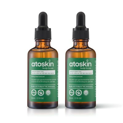 Atoskin Scalp Serum (2 Pack)  for Seborrheic Dermatitis - with Botanical Extracts, Zinc PCA & Aquaxyl