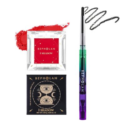 BEPHOLAN Black Eyeliner Pencils Single Red Eyeshadow Palette