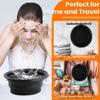Face Bowl for Ice with Built-In Icetray, Silicone Foldable Facial Ice Bath Bowl, Facial Plunge Bowl(COLOR:Black) view 3