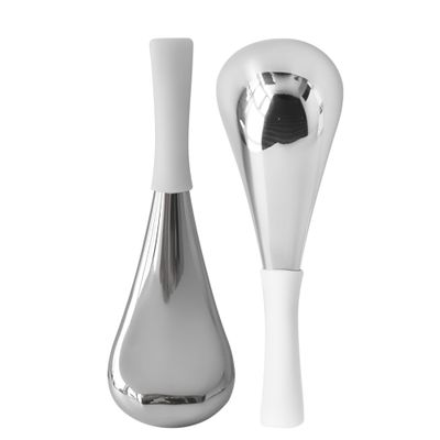BIOESTHE Ice Globes for Face & Eyes, Unbreakable Stainless Steel Cryo Sticks for Beauty Routines, Facials Cold Roller Cooling Globes for Puffiness, Wrinkles, Dark Circles, Headaches(White)