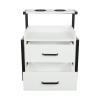 trggvvrt Wall Mounted Salon Storage Cabinet, Styling Salon Station, Suspended Salon Wall Cabinet with 2 Drawers for Hair Salon,Home,Beauty Shops (Black+ White) view 3