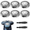 SH71/70 Replacement Head Shaver Compatible with Phillips Norelco Series 7000 and angular-shaped 5000 (S5xxx), SH71/70 Blades for Philips 7000 Replacement Heads for 7500 7530 S7370 S7371, 6-Pack view 1