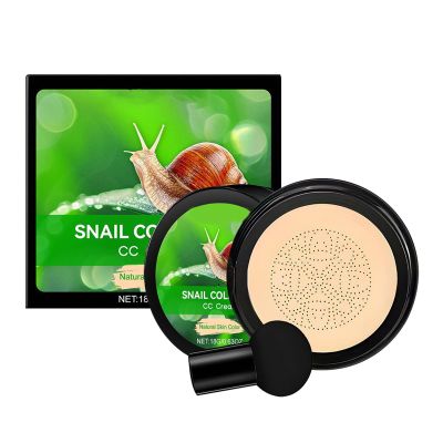 Air Cushion Cc Cream, Hydrating Makeup Concealer, Lightweight Moisture Cushion, Natural Coverage, Dewy Finish, for Dry, Oily, Sensitive Skin, Daily Compact Foundation