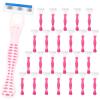 Leriton 24 Pcs Sensitive Women's Disposable Razors Bulk 3 Blade Sensitive Skin Disposable Razors for Women Individually Packaged Travel Size Toiletries Ideal for Hotel Travel Donate Daily Use view 1