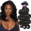 12A Body Wave Bundles Human Hair 12 14 16 Inch Human Hair Bundles 100% Unprocessed Brazilian Virgin Hair 3 Bundles Human Hair Extensions for Women Natural Black view 1