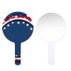 LANYANYQ Multi Purpose Hand Mirror Cute Cartoon USA Flag with Distortion Free Reflection, 6.7 x 3.95 in, Small Cute Orbicular Hand Mirror Chic American Flag view 3