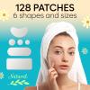 BLOOMORA Large Pimple Patches for Face, Hydrocolloid Acne Patches, Variety Shapes Zit Stickers, Acne Spot Treatment, Blemish Spot Treatment, Round, Moon, Rectangle, Oval (6 Sizes, 128 Count) view 3