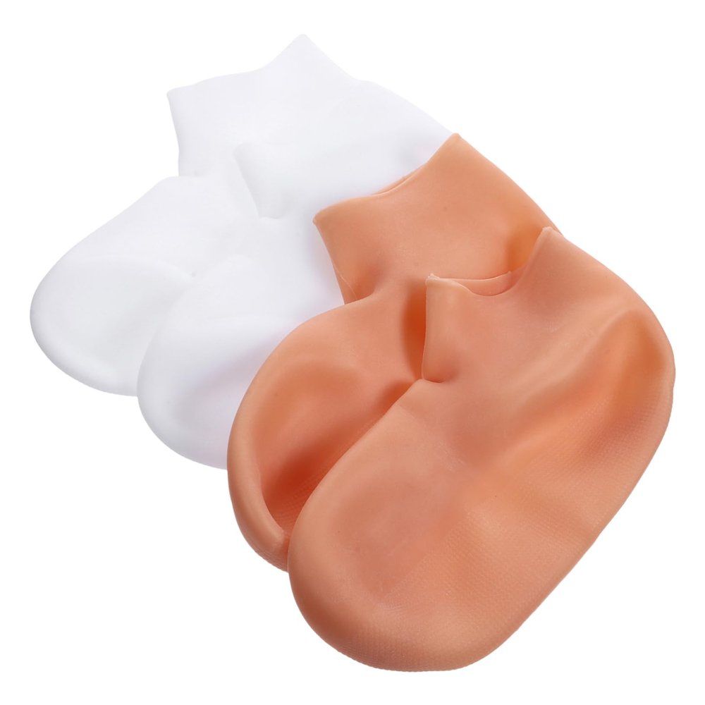 Mikinona 2pairs Boys and Girls Socks Moisturizing Foot Covers for Massage and Pedicure Elastic Comfortable