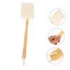 PartyKindom Bathing Brush Long Handle Bath Tool Loofah Sponges Back Exfoliator Wooden Handle Non-Slip Storage view 2