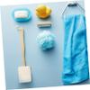 PartyKindom Bathing Brush Long Handle Bath Tool Loofah Sponges Back Exfoliator Wooden Handle Non-Slip Storage view 3