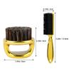minkissy Neck Hair Barber Brush Set Professional Cleaning Brush for Barbers Haircut Ring Handle Gentle Soft Plated Beard view 2