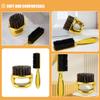 minkissy Neck Hair Barber Brush Set Professional Cleaning Brush for Barbers Haircut Ring Handle Gentle Soft Plated Beard view 3