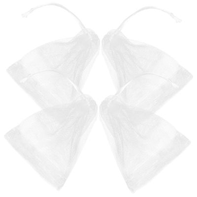 SAFIGLE 4pcs Exfoliating Soap Mesh Pouch Set Handmade Bubble Net for Facial Cleaning Suitable for Travel and Home Use Keeps Soap Dry and Lasts Longer Random Color