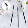 4 Pack Makeup Lash Spoolies Set Reusable Mascara Brush Eyelash Brush Wands Black Portable Eye Brushes for Eyelash Extension Makeup Lifting Eyebrow view 3