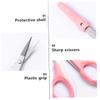 SAFIGLE 6pcs Stainless Scissors Curved Eyebrow Straight Eyelash Rounded Nose Hair Trimmers for Makeup and Grooming Portable and Tools view 3