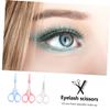 SAFIGLE 6pcs Stainless Scissors Curved Eyebrow Straight Eyelash Rounded Nose Hair Trimmers for Makeup and Grooming Portable and Tools view 4