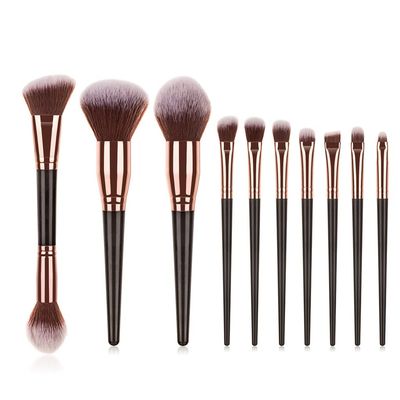 10 Makeup Brush Set and Face Brush Big Hair Makeup Soft Hair Tool(D)