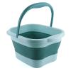 1/3 Footbath Tub - Tpe Spa Bath Tub, Foldable Foot Bath Tool | Foot Soaking Bath Basin, Foldable Foot Bath Tool, Stress Relief Foot Spa for Family Pedicure, Soaking Tired Feet, 17x13x9in(Blue+Green) view 1