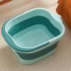 1/3 Footbath Tub - Tpe Spa Bath Tub, Foldable Foot Bath Tool | Foot Soaking Bath Basin, Foldable Foot Bath Tool, Stress Relief Foot Spa for Family Pedicure, Soaking Tired Feet, 17x13x9in(Blue+Green) view 3