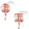 LANYANYQ Multi Purpose Hand Mirror Parrot White Animal Bird with Distortion Free Reflection, 6.7 x 3.95 in, Small Cute Orbicular Hand Mirror Romantic Pink Flowers view 1