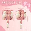 LANYANYQ Multi Purpose Hand Mirror Parrot White Animal Bird with Distortion Free Reflection, 6.7 x 3.95 in, Small Cute Orbicular Hand Mirror Romantic Pink Flowers view 4