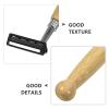 FOMIYES 4pcs Eco-friendly Stainless Steel Safety Razor Bamboo Handle for Mustache Trimmer Men Manual Shaver for Beard Trimmers view 3