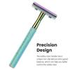 Keropy Safety Razor For Man With 10 Premium Stainless Steel Razor Blade Reusable Single Blade Razors For Men and Women, Double Edge Razor, Rainbow view 2