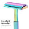 Keropy Safety Razor For Man With 10 Premium Stainless Steel Razor Blade Reusable Single Blade Razors For Men and Women, Double Edge Razor, Rainbow view 4