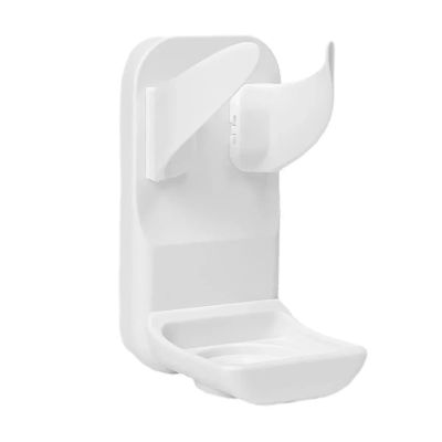 Wall Mounted Electric Razor Holders Bathroom Shaver Rack Electric Toothbrush Holder Space Saving Traceless Cosmetic Organizer(1PCS-White)