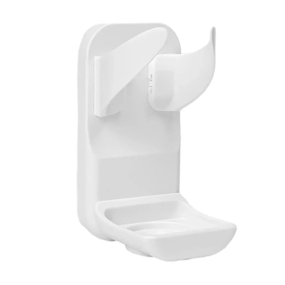Wall Mounted Electric Razor Holders Bathroom Shaver Rack Electric Toothbrush Holder Space Saving Traceless Cosmetic Organizer(1PCS-White)