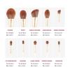 15 White Makeup Brushes Synthetic Fiber Eye Shadow Powder Set Mixed Eyelashes Eyebrows view 2
