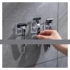 3pcs Easy-Install Wall-Mounted Razor Holder No-Drill, Multi-Function Bathroom Organizer For Shavers & Plugs(3pcs-black) view 2