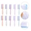 LIFKOME Nail Brush Set 10pcs Fingernail Brush Long Handle Non-skid Grip for Men's Toe Nails and for Bathroom Kitchen view 2
