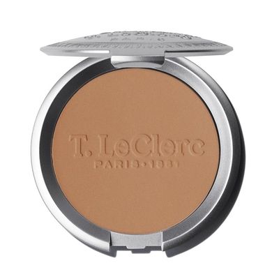 T.LeClerc Rice Compact Powder Anti-Aging Pressed Powder with Brown Rice Ferment Long-Lasting Natural Matte Finish Moisturizing | Non-Comedogenic Face Powder (SAFRAN, 9G)