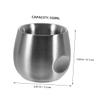 Healvian Men Double Layer Stainless Steel Shaving Bowl Foaming Shaving Cup for Home Salon Use Lathering Mug Comfortable Grip - view 2
