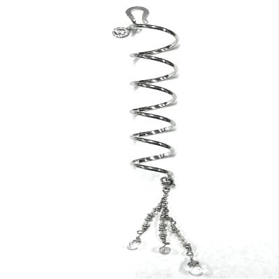 Silver Ponytail Wrap - 6 Inch Hair Holder | Lightweight Spiral Hair Accessory (Small)