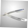 LIFKOME Stainless Steel Manual Shaving Razor for Men Silver Straight Razor Ergonomic Handle Barber Tool for Professional and Home Use view 4