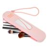 PRETYZOOM Portable Silicone Makeup Brush Storage Case with Mirror Travel Organizer for Makeup Tools Waterproof Travel Cosmetic Bag for Beauty Essentials view 4