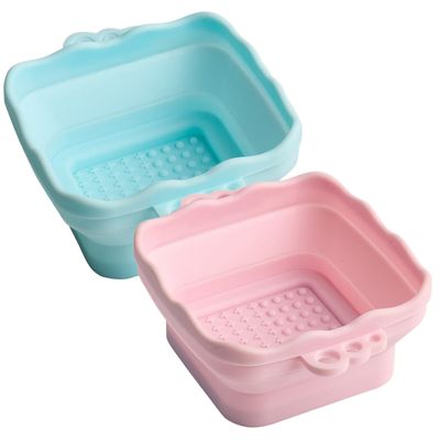 ERINGOGO 2pcs Silicone Makeup Brush Cleaning Bowl Multifunctional Brush Washer for Eye Shadow Brow Face Portable Compact Cleaner