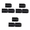 PACKOVE 9pcs Makeup Pencil Sharpener Versatile Cosmetic Sharpener for Eyeliner Lip Liner Brow Pencils Unique Design Blades for Makeup Supplies Black view 2