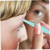 CALLARON 2sets Elegant Stainless Steel Eyebrow Clamps Lady Tweezers Portable Eyebrow Trimming Kit 4pcs*2 Random Color view 4