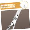 WRITWAA Stainless Steel Beard Scissors for Men Anti-Slip Beard Trimming Scissors Small Grooming Teeth for Precision Cutting view 3