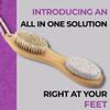 Dermasuri - 4 in 1 Exfoliating Foot Scrub Kit - Multi Purpose Foot Care - Natural Bamboo Pedicure Foot Spa Kit - Pumice Stone Callus Remover - Stainless Steel File, Sand Paper Surface, & Dry Brush view 2