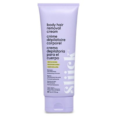 Sliick Body Hair Removal Cream for Women  Gentle Depilatory Cream for Sensitive Skin, Painless Hair Removal for Legs, Arms & Bikini Area, 7 fl oz