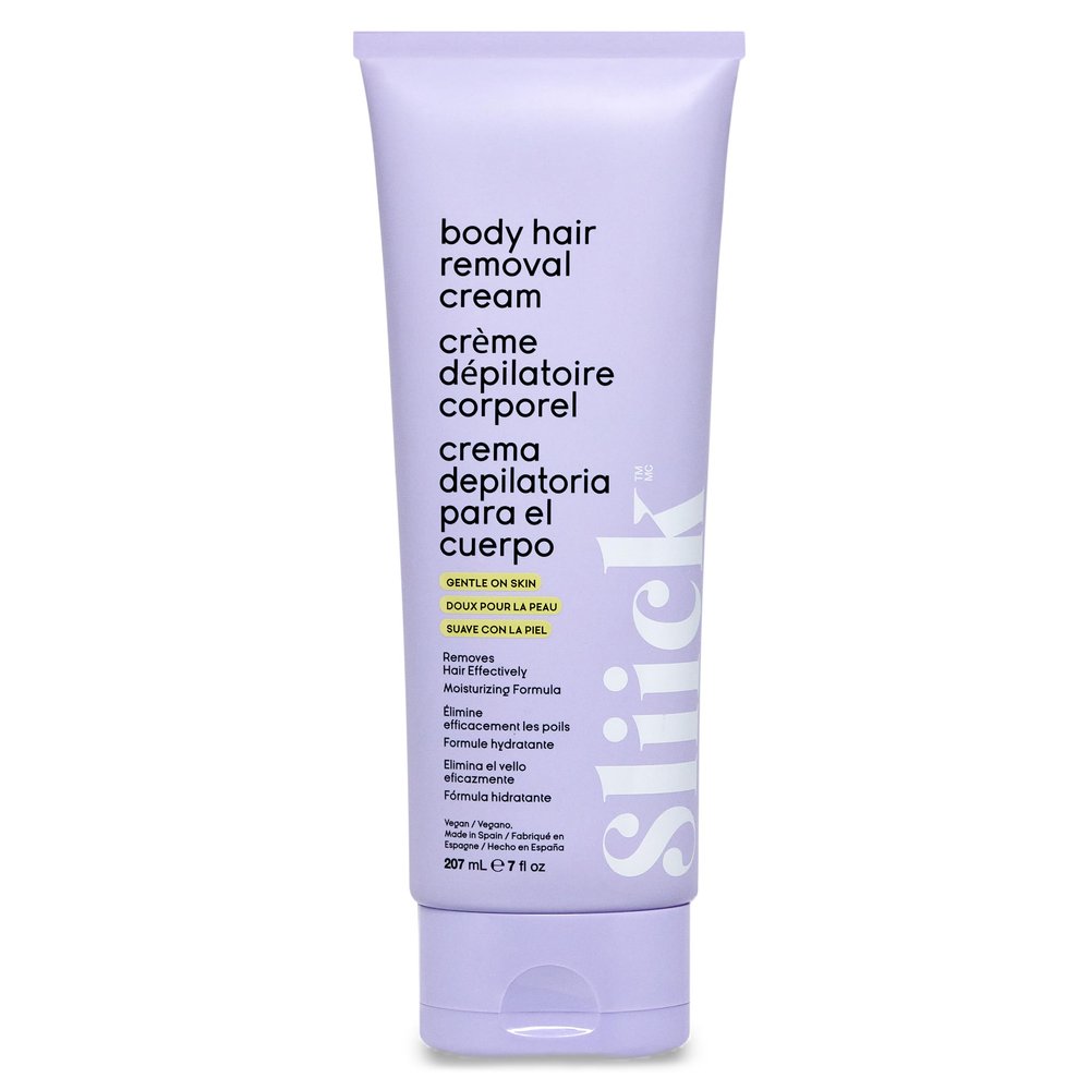 Sliick Body Hair Removal Cream for Women Gentle Depilatory Cream for Sensitive Skin, Painless Hair Removal for Legs, Arms & Bikini Area, 7 fl oz